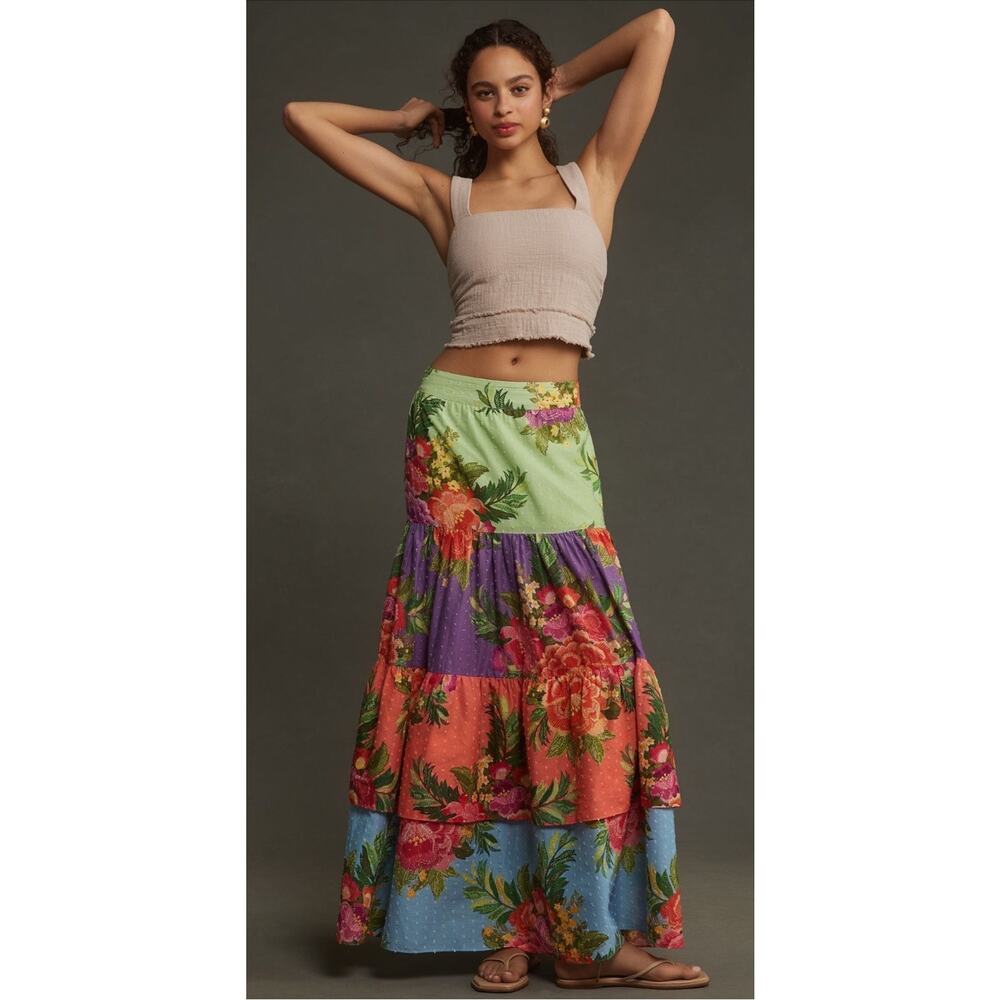 Floral Multicolor Maxi Skirt